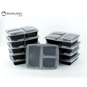 Amazon Hot Selling Plastic food storage containers Meal prep3 Compartment with airtight Lids, Microwave,36oz Bento Box BPA Free